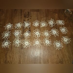 Vintage Crochet Dollies Christmas Tree Ornaments Lot of 21 No Startch